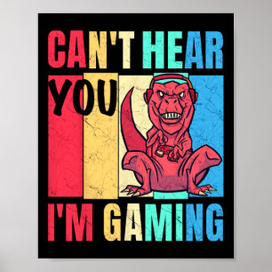 Poster Amusant jeu de casque de joueur ne peut pas vous e