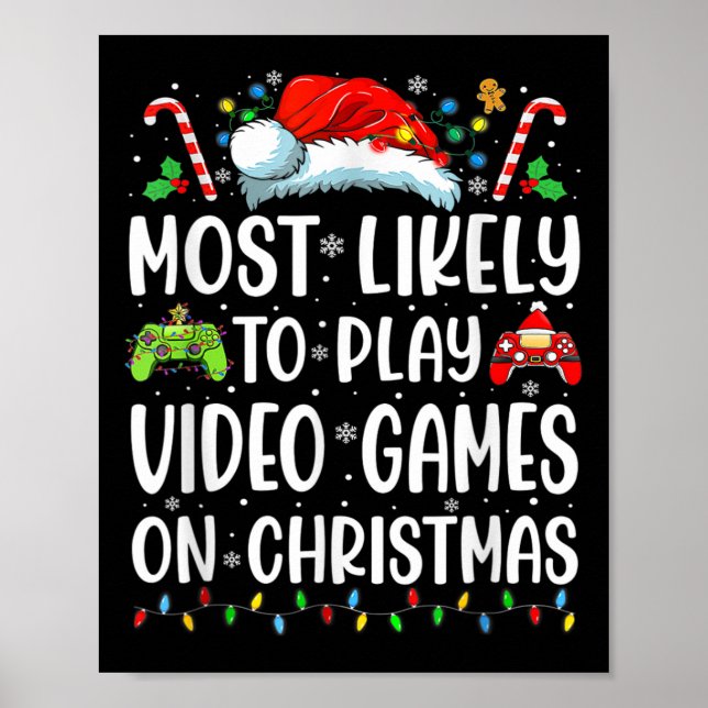 Poster Amusant Joueur Le Plus Probable À Jouer Des Jeux V (Devant)