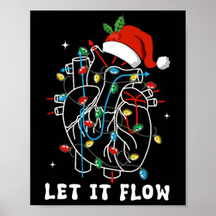 Poster Amusant Laisser Flow Anatomie Coeur Cardiaque Infi