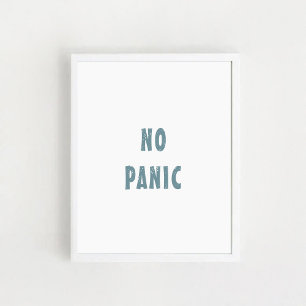 Poster amusant "Pas de panique"