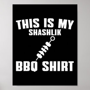 Poster Amusant Shashlik Lover Humour Russe Bbq Outfit Mea