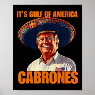 Poster Amusant Son Golfe De Usa Amérique Cabrones 2025 Am