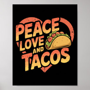 Poster Amusant Taco Nourriture Mexicaine Amateur Cinco De