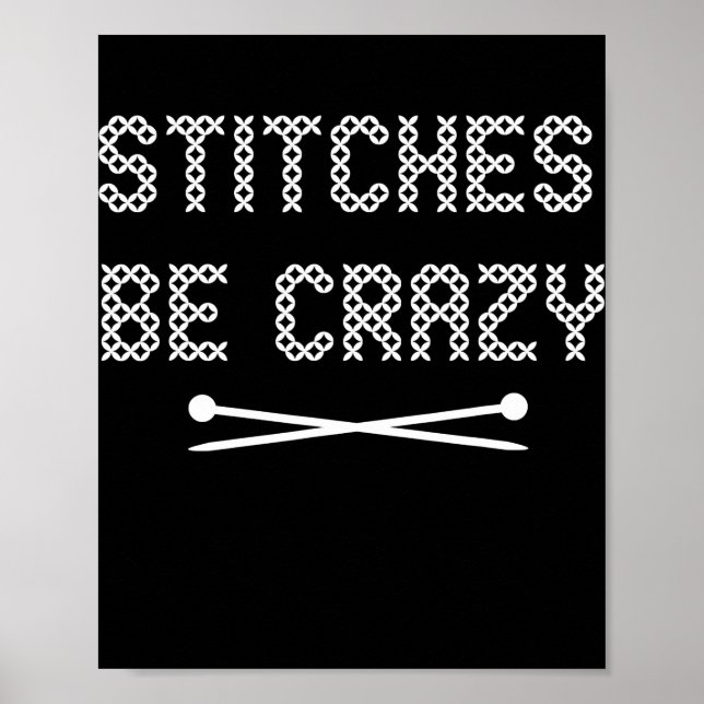 Poster Amusant Tricot Stitch Design (Devant)