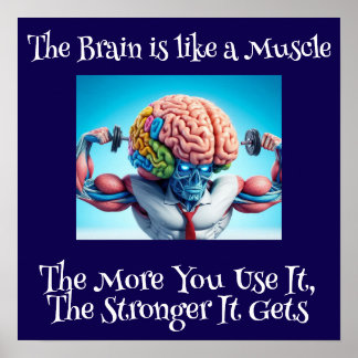 Poster Amusant votre cerveau est comme un muscle