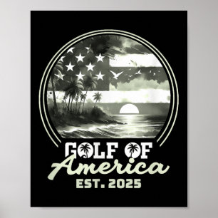 Poster Amusante Amérique des Etats-Unis Chemise Golfe des