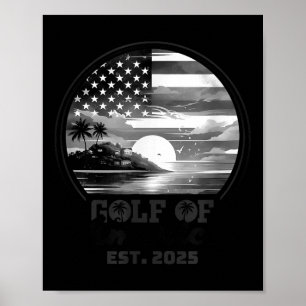 Poster Amusante Amérique des Etats-Unis Chemise Golfe des