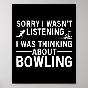 Poster Amusante Conception De Bowling Pour Hommes Femmes