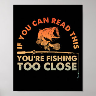 Poster Amusante Conception De Pêche Pour Hommes Femmes En