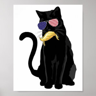 Poster Amusante Femme Sans Chat Avec Trump Votez Kama