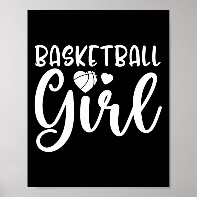 Poster Amusante fille de basket-ball Lover de basket-ball (Devant)