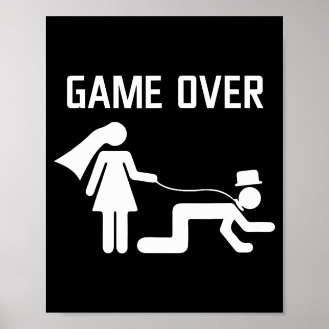 Poster Amusante Mariée Mariage Bachelor Bachelorette Pa (Devant)
