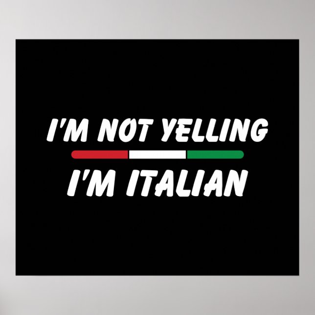 Poster Amusante Plaisanterie Italienne, Famille Italienne (Devant)