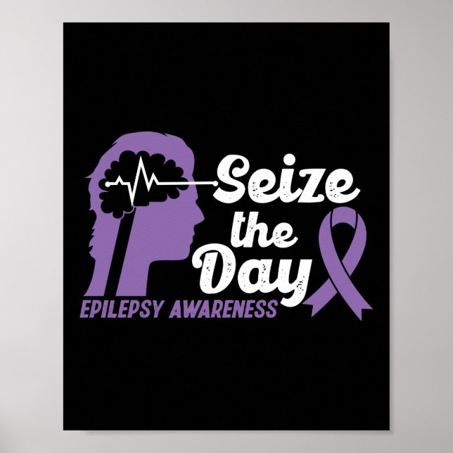 Poster Amusante Sensibilisation À L'Épilepsie Saisir Le R (Devant)