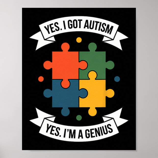 Poster Amusante Sensibilisation sur l'autisme Enfants Aut (Devant)