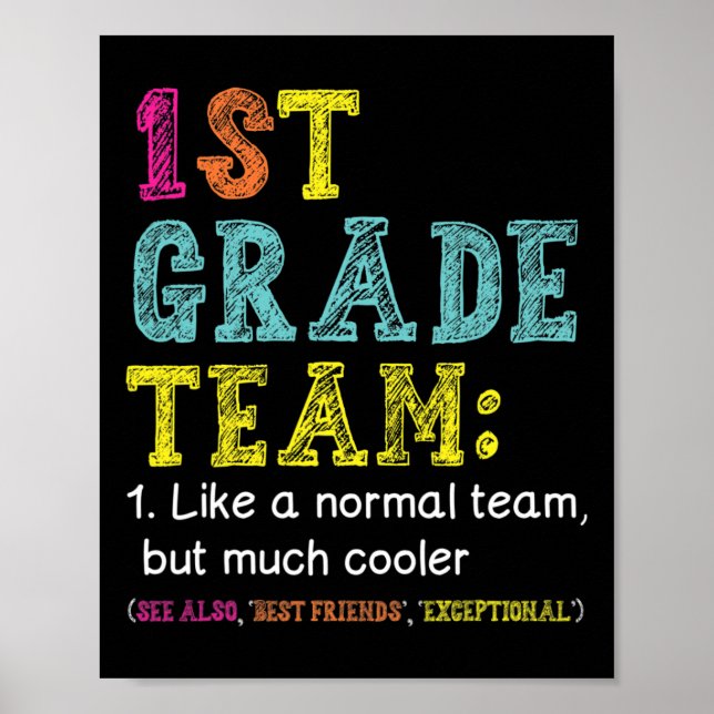 Poster Amusants 1ère Classe Équipe Comme Normal Mais Glac (Devant)