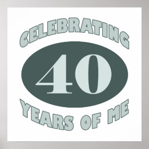 Poster Amusants 40e anniversaire cadeaux