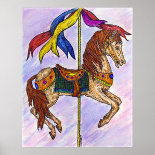 Poster Amusement de carrousel