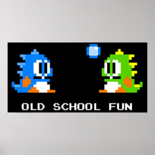 Poster Amusement de la vieille école - Bubble Bobble - Bu