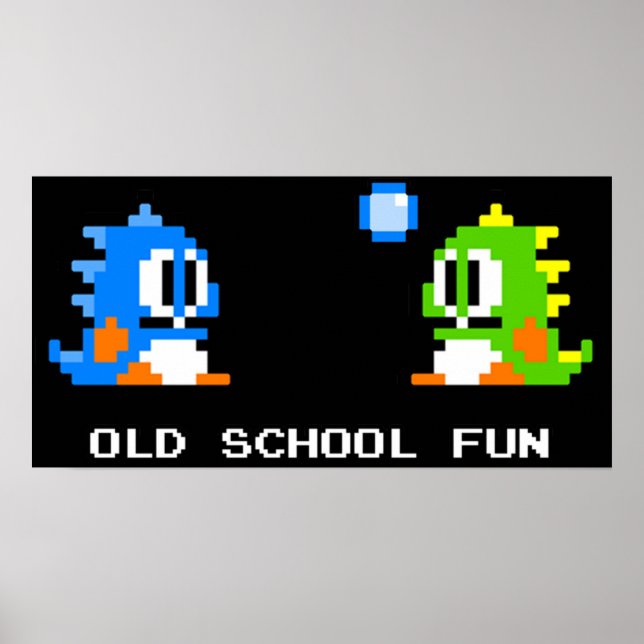Poster Amusement de la vieille école - Bubble Bobble - Bu (Devant)