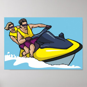 Poster Amusement de scooter de mer