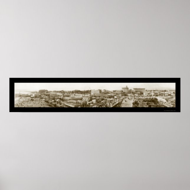 Poster Amusement Long Beach Photo 1908 (Devant)