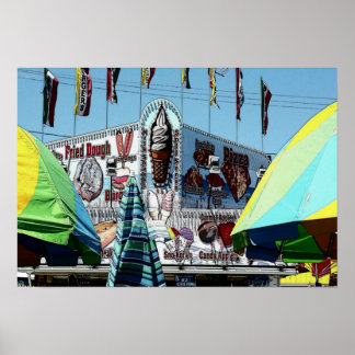 Poster Amusement Park Snack Stand Old Orchard Beach Maine