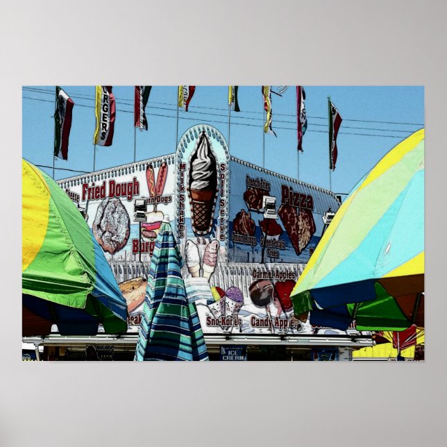 Poster Amusement Park Snack Stand Old Orchard Beach Maine (Devant)
