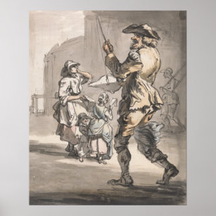 Poster Amusement sur le plaisir - Paul Sandby - c1759