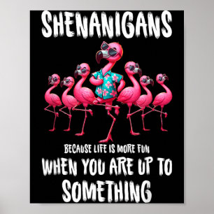 Poster Amusements de flamant rose parce que la vie est pl