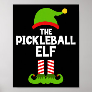 Poster Amusez-Vous Pickleball Elf Christmas Matching Fami