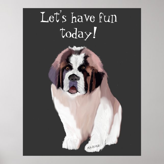 Poster Amusons-nous aujourd'hui — St. Bernard Puppy (Devant)