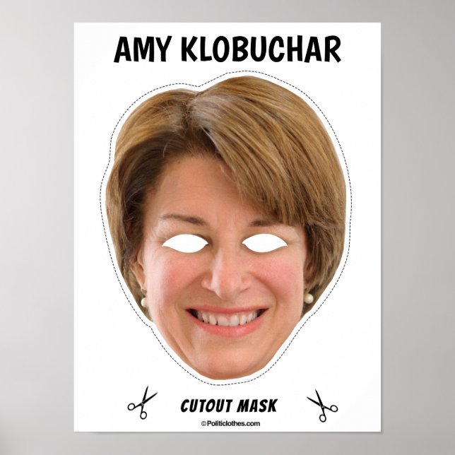 Poster AMY KLOBUCHAR Halloween Mask (Devant)