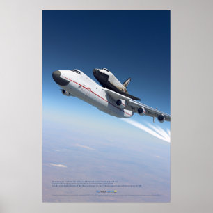 Poster An-225 Mriya & Buran dans le ciel