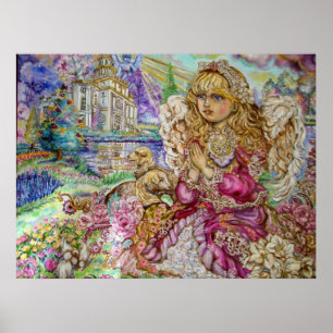 Poster An angel of praying.