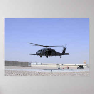 Poster An HH-60G Pave Hawk taking off from Camp Bastio