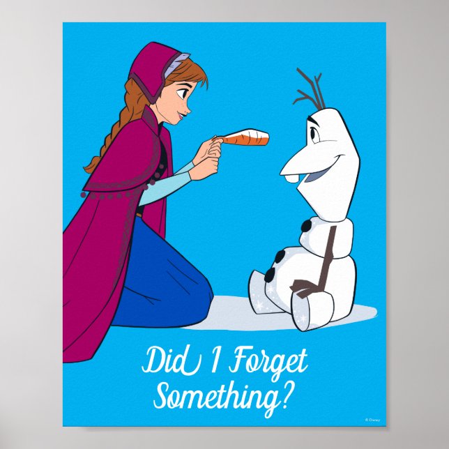 Poster Ana Donnant Olaf Carotte Nez (Devant)