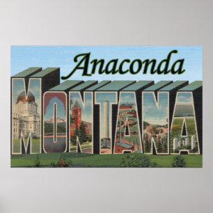 Poster Anaconda, Montana - Scènes de grandes lettres