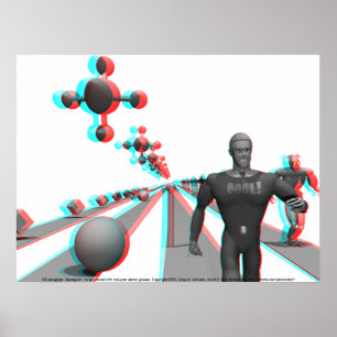 Poster Anaglyphe 3D : Espace