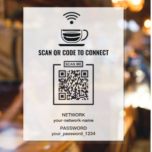 Poster Analyser le code QR pour connecter l'accès au mot 