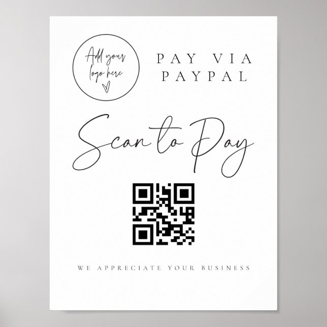 Poster Analyser le code QR Signer barre de Mariage Valet  (Devant)