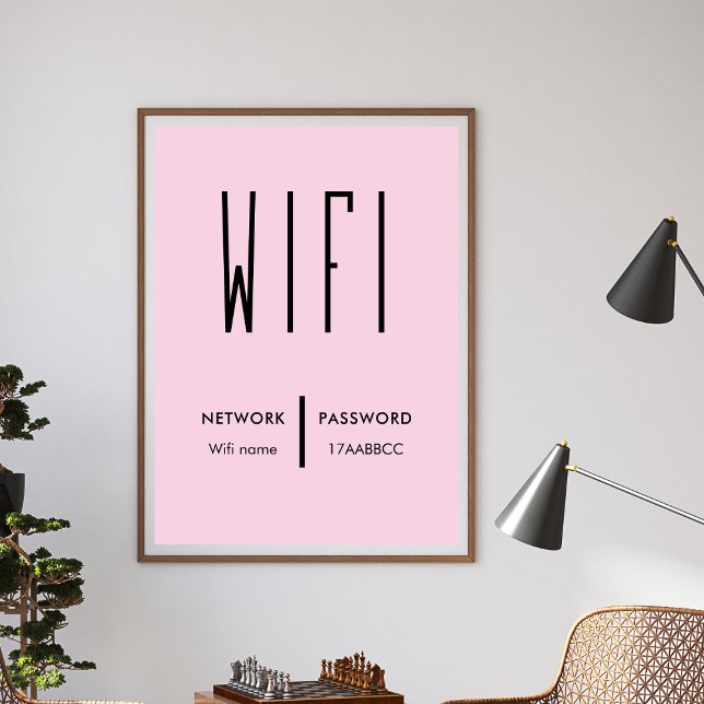 Poster Analyser pour connecter le réseau Wifi Code QR Mot (Créateur téléchargé)