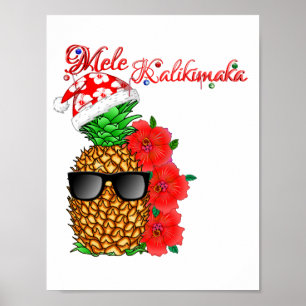 Poster Ananas de Noël de Mele Kalikimaka