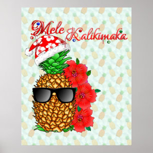 Poster Ananas Mele Kalikimaka