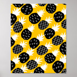 Poster Ananas noir