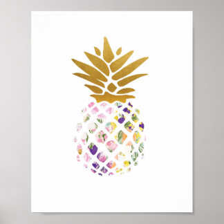 Poster Ananas - or - floral