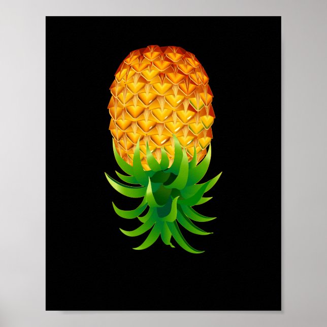 Poster Ananas vers le bas (Devant)