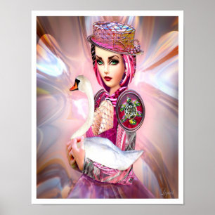 Poster Anatidae Cyborg et Swan