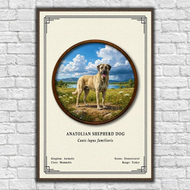 Poster Anatolian Shepherd Dog Zoology Series (Créateur téléchargé)
