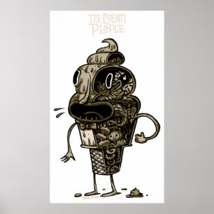 Poster anatomie de la crème glacée